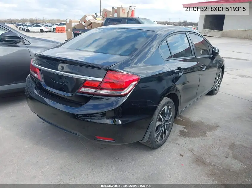 2HGFB2F8XDH519315 2013 Honda Civic Ex