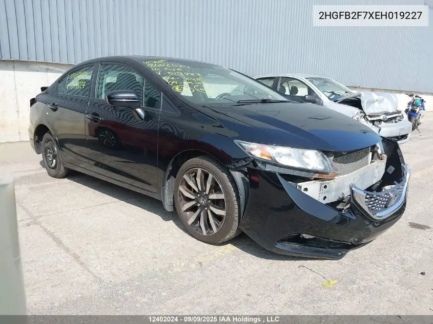 2HGFB2F7XEH019227 2014 Honda Civic