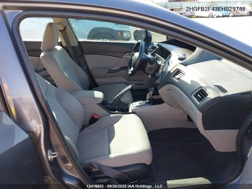 2HGFB2F43EH029748 2014 Honda Civic Lx