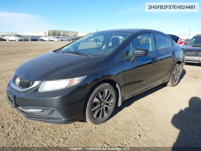 2HGFB2F57EH024481 2014 Honda Civic Sedan