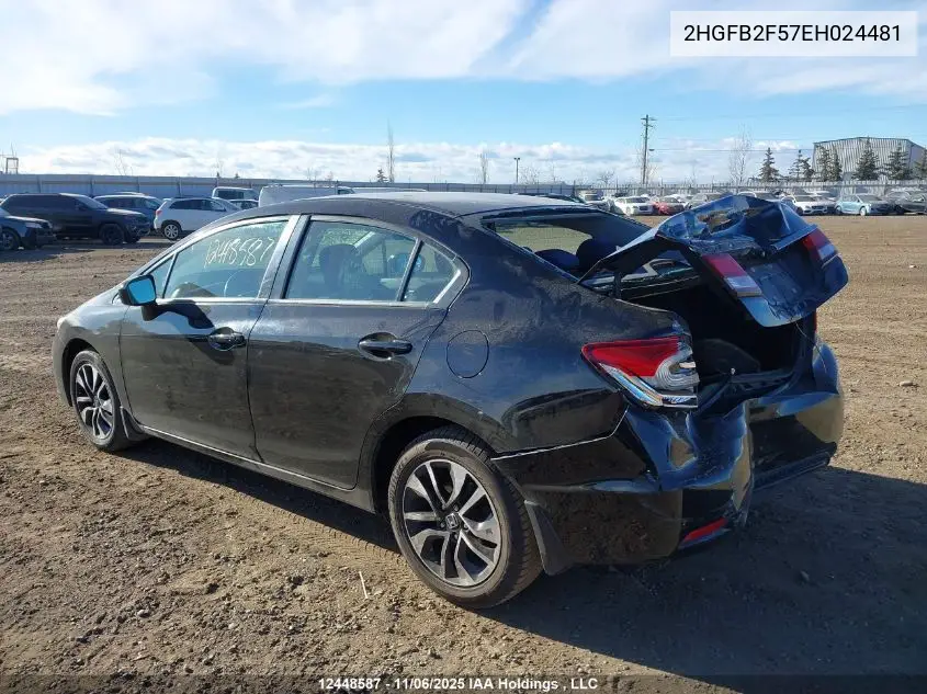 2HGFB2F57EH024481 2014 Honda Civic Sedan