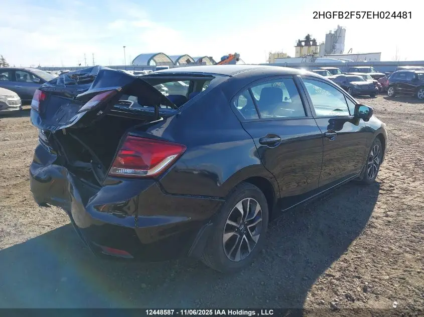 2HGFB2F57EH024481 2014 Honda Civic Sedan
