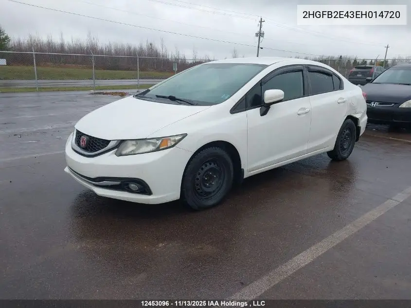 2HGFB2E43EH014720 2014 Honda Civic Lx