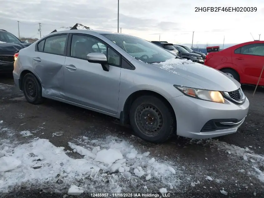 2HGFB2F46EH020039 2014 Honda Civic