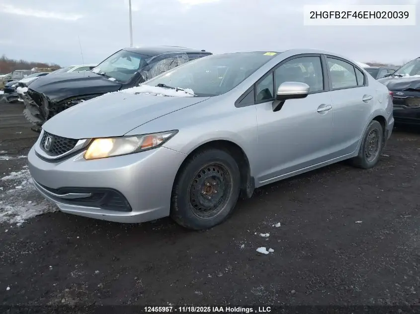 2HGFB2F46EH020039 2014 Honda Civic