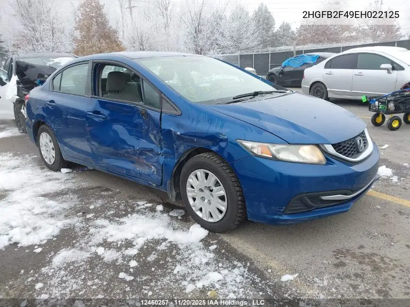 2HGFB2F49EH022125 2014 Honda Civic
