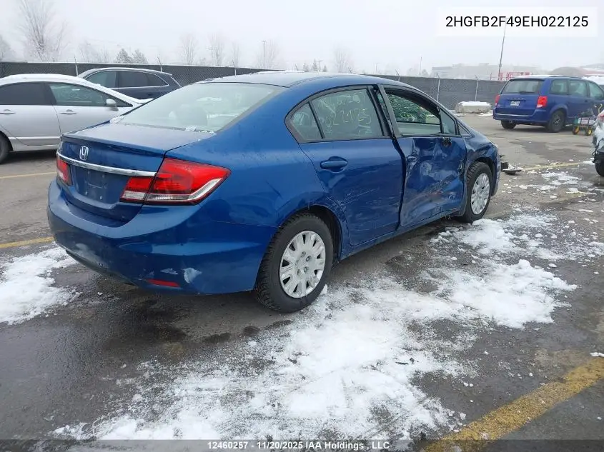 2HGFB2F49EH022125 2014 Honda Civic