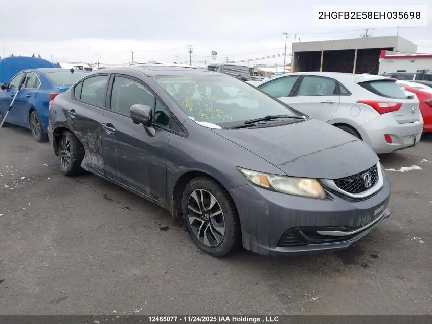 2HGFB2E58EH035698 2014 Honda Civic Lx