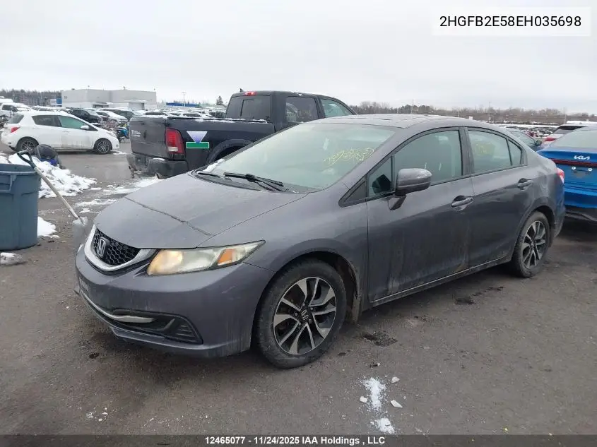 2HGFB2E58EH035698 2014 Honda Civic Lx