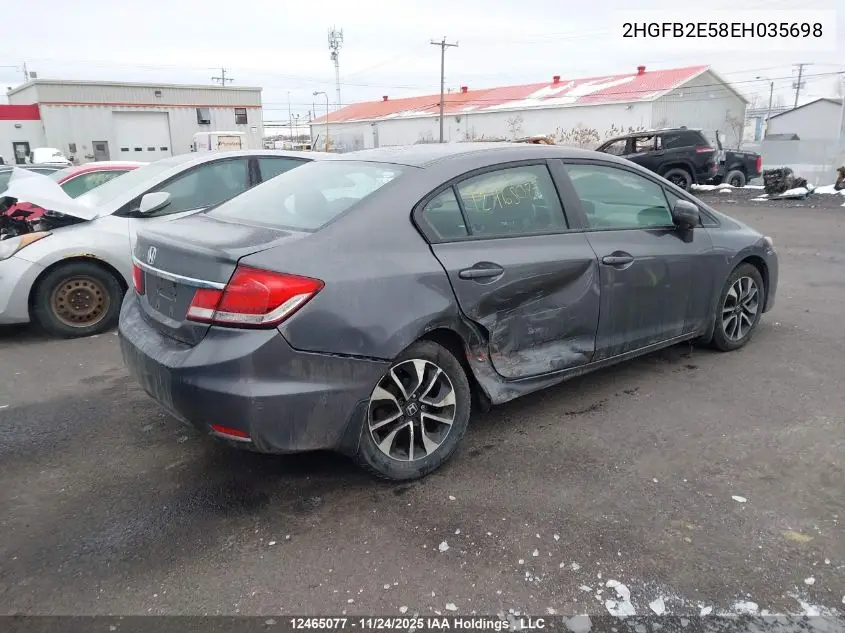 2HGFB2E58EH035698 2014 Honda Civic Lx