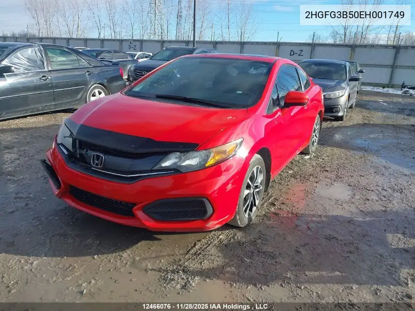 2HGFG3B50EH001749 2014 Honda Civic