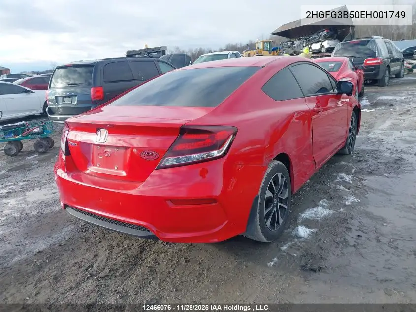 2HGFG3B50EH001749 2014 Honda Civic