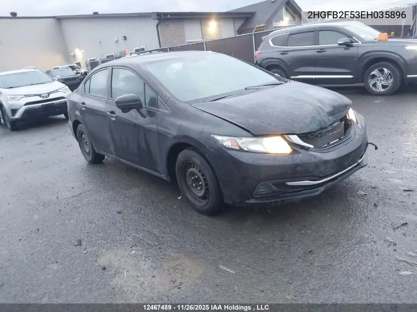 2HGFB2F53EH035896 2014 Honda Civic Ex 4Dr