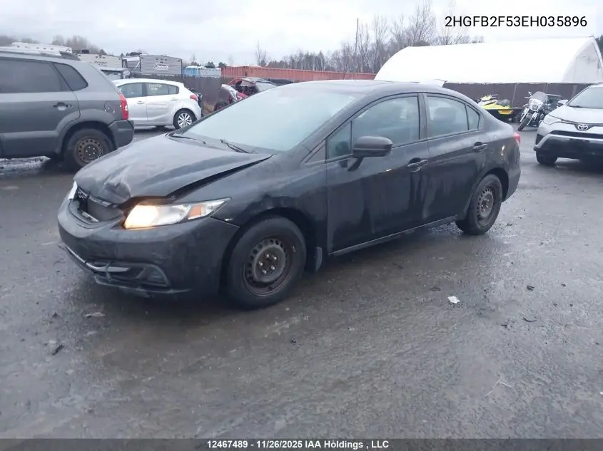 2HGFB2F53EH035896 2014 Honda Civic Ex 4Dr