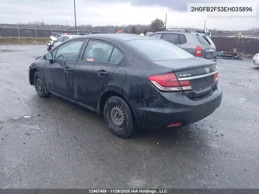 2HGFB2F53EH035896 2014 Honda Civic Ex 4Dr