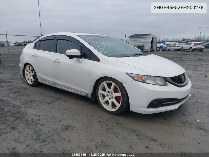 2HGFB6E52EH200278 2014 Honda Civic Si Si