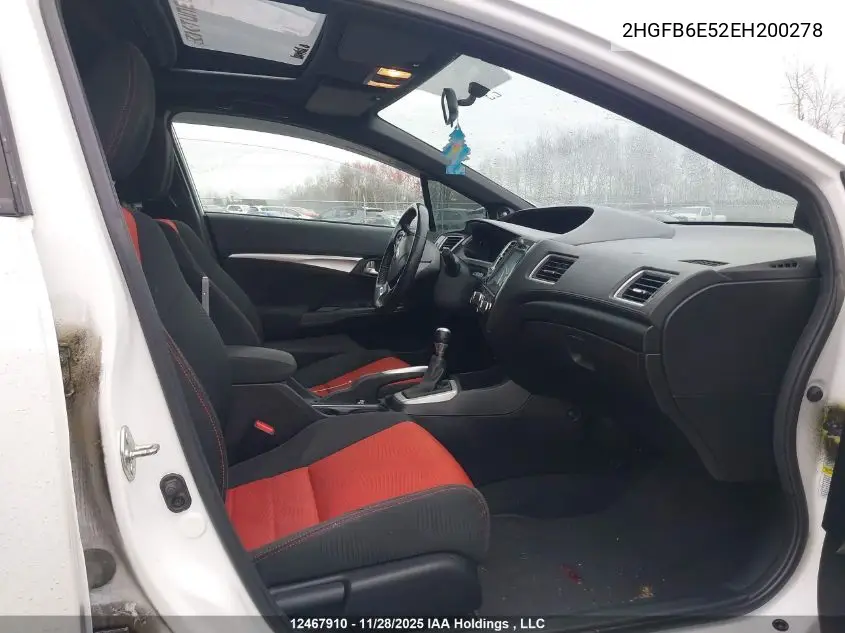 2HGFB6E52EH200278 2014 Honda Civic Si Si