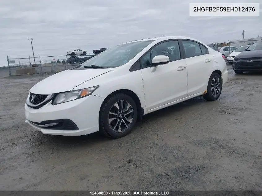 2HGFB2F59EH012476 2014 Honda Civic Ex 4Dr
