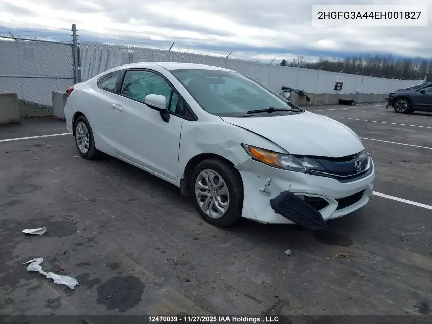 2HGFG3A44EH001827 2014 Honda Civic Lx