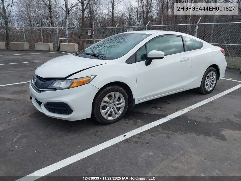 2HGFG3A44EH001827 2014 Honda Civic Lx