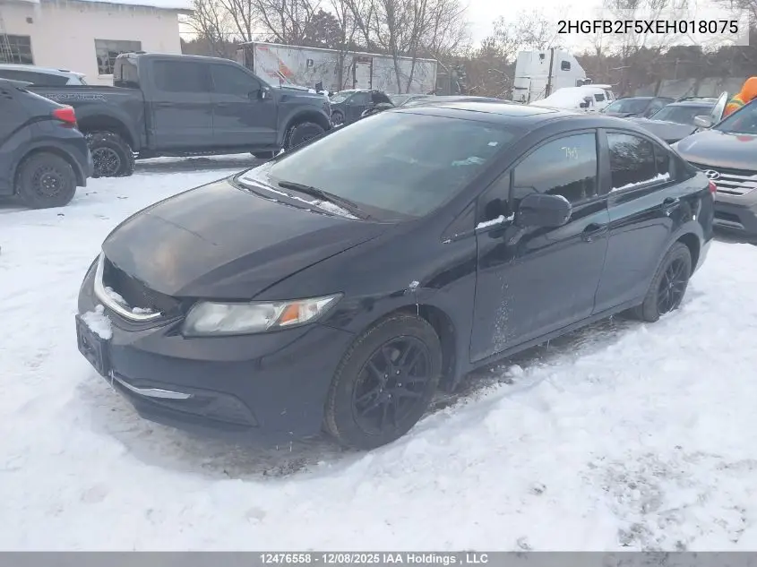 2HGFB2F5XEH018075 2014 Honda Civic Ex 4Dr