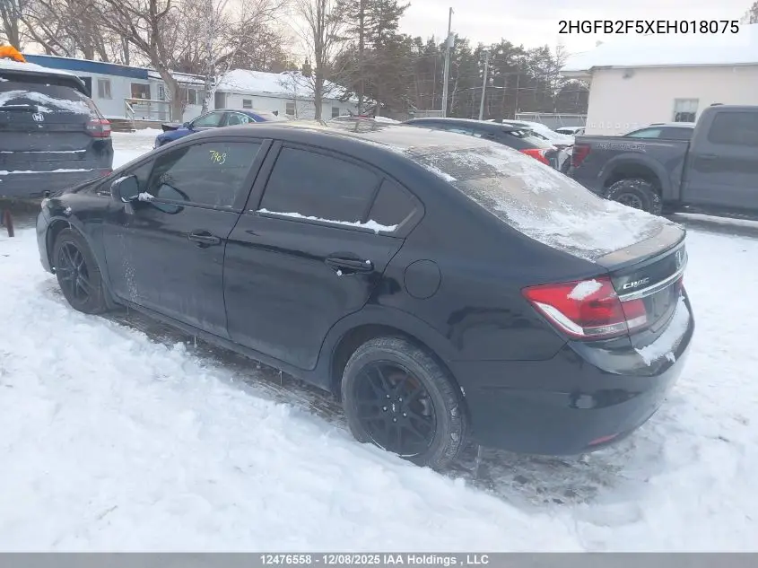 2HGFB2F5XEH018075 2014 Honda Civic Ex 4Dr