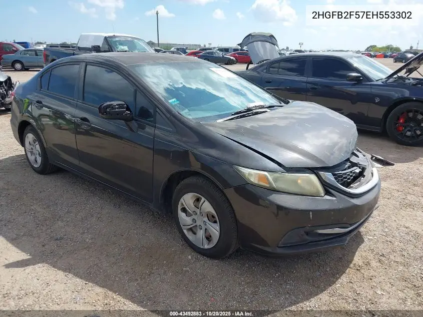 2HGFB2F57EH553302 2014 Honda Civic Lx