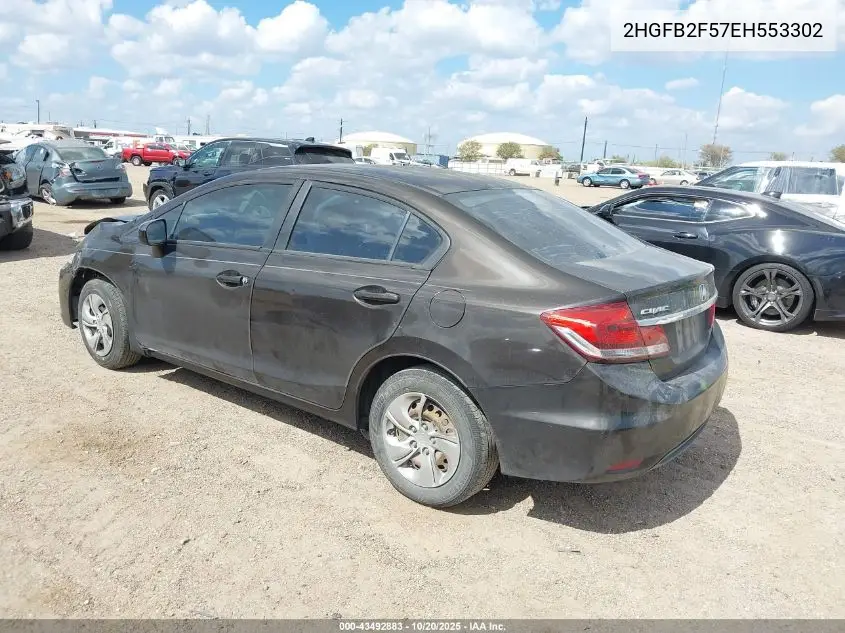 2HGFB2F57EH553302 2014 Honda Civic Lx