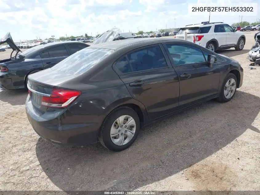 2HGFB2F57EH553302 2014 Honda Civic Lx