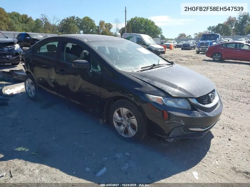 2HGFB2F58EH547539 2014 Honda Civic Lx