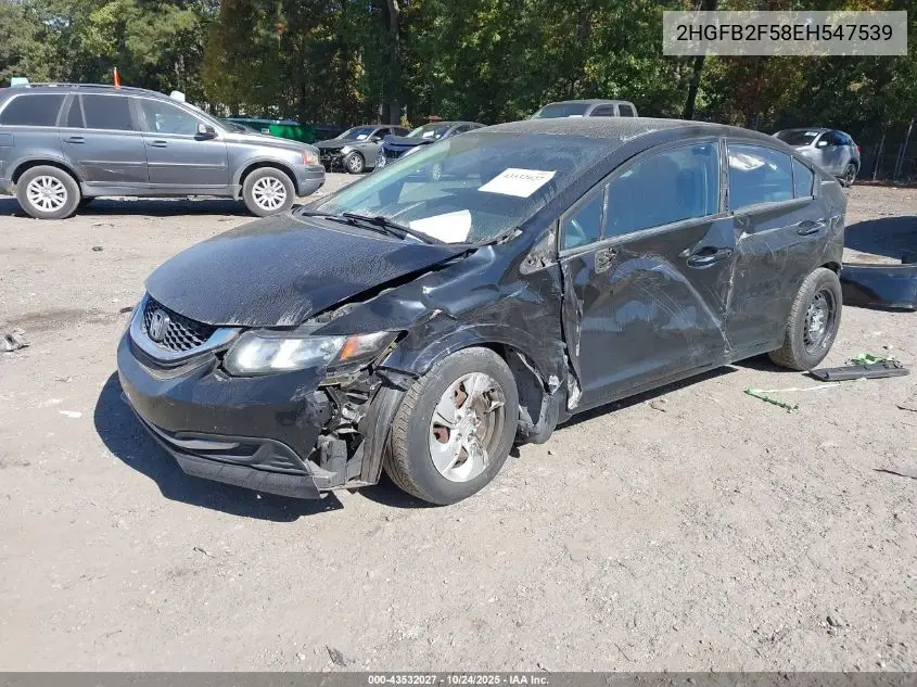 2HGFB2F58EH547539 2014 Honda Civic Lx