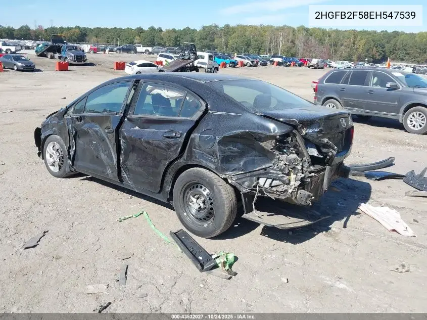 2HGFB2F58EH547539 2014 Honda Civic Lx
