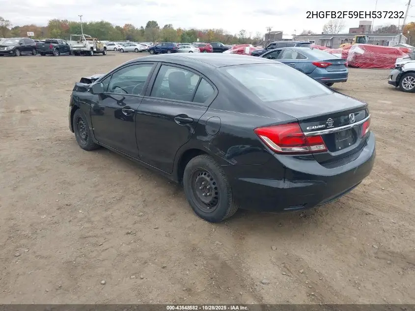 2HGFB2F59EH537232 2014 Honda Civic Lx