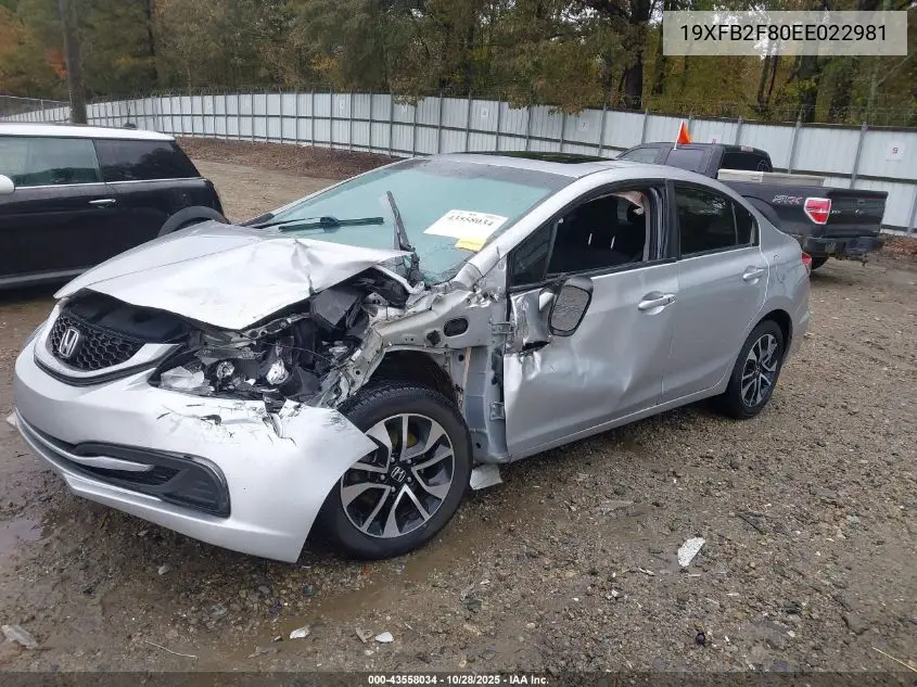 19XFB2F80EE022981 2014 Honda Civic Ex
