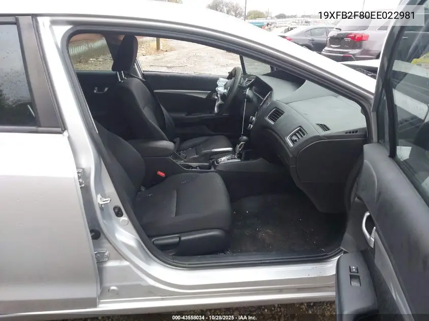 19XFB2F80EE022981 2014 Honda Civic Ex