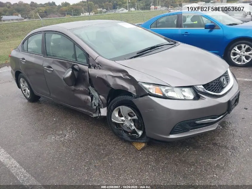 19XFB2F58EE063607 2014 Honda Civic Lx