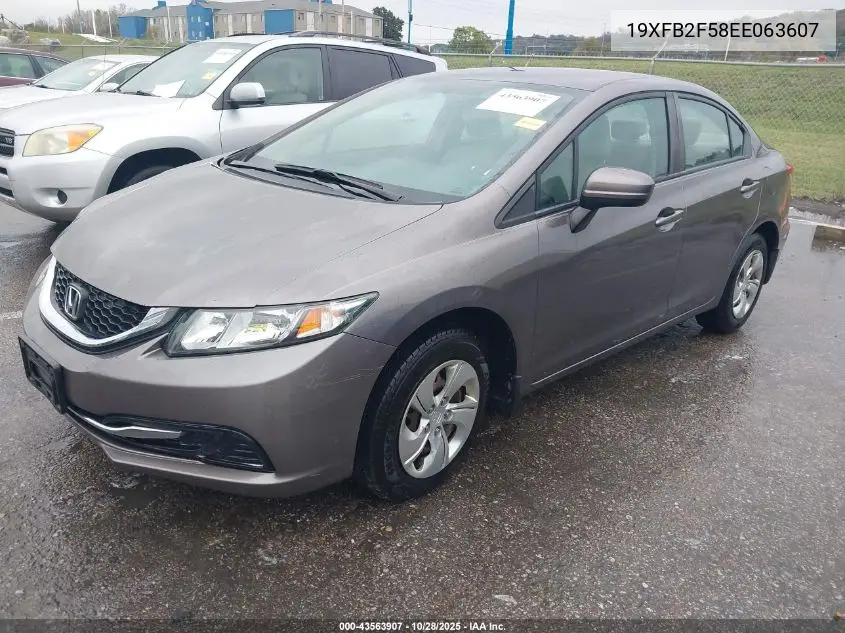 19XFB2F58EE063607 2014 Honda Civic Lx