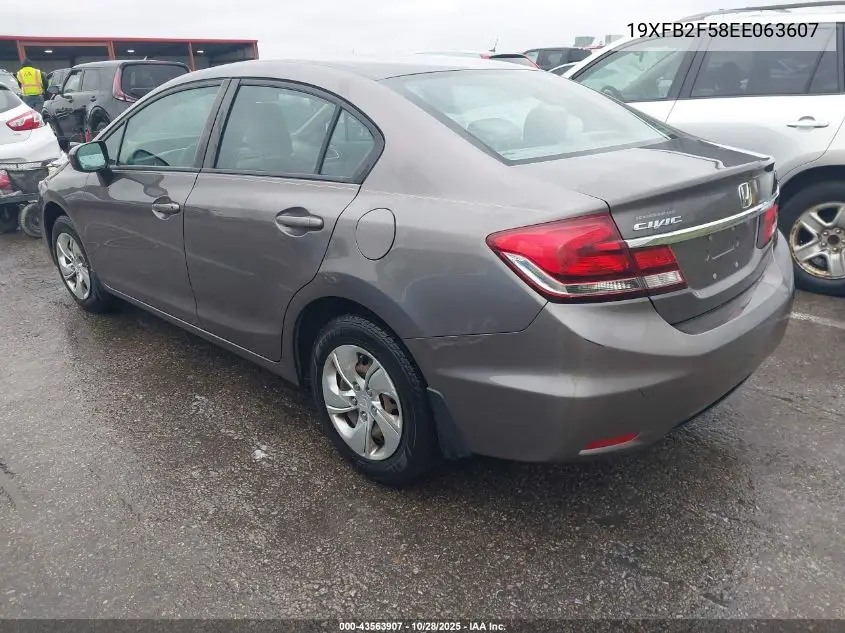 19XFB2F58EE063607 2014 Honda Civic Lx