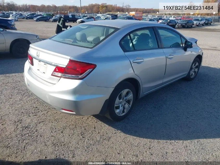 19XFB2F54EE231484 2014 Honda Civic Lx