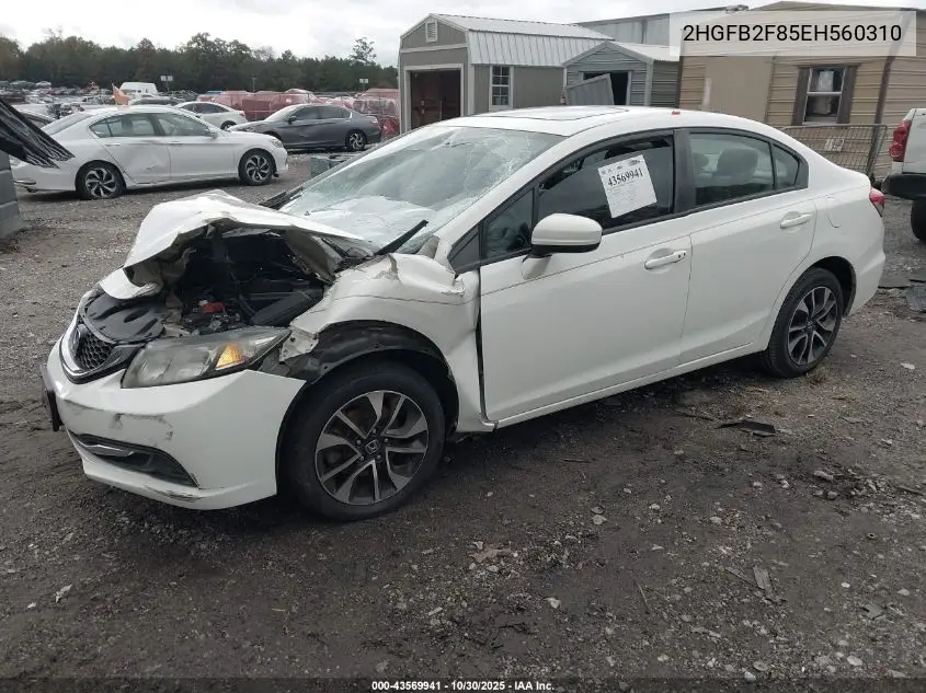 2HGFB2F85EH560310 2014 Honda Civic Ex