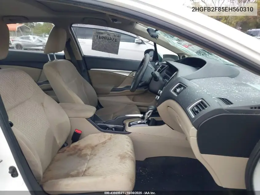 2HGFB2F85EH560310 2014 Honda Civic Ex
