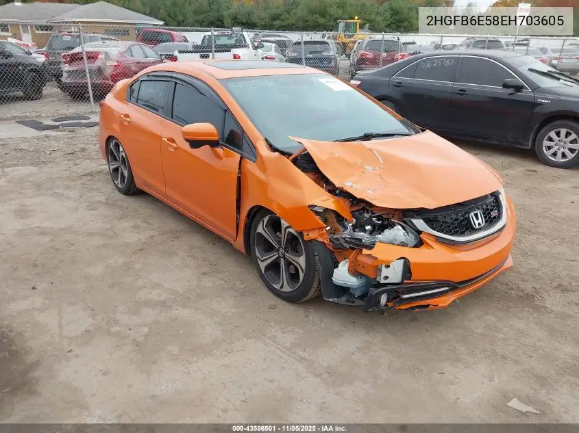 2HGFB6E58EH703605 2014 Honda Civic Si