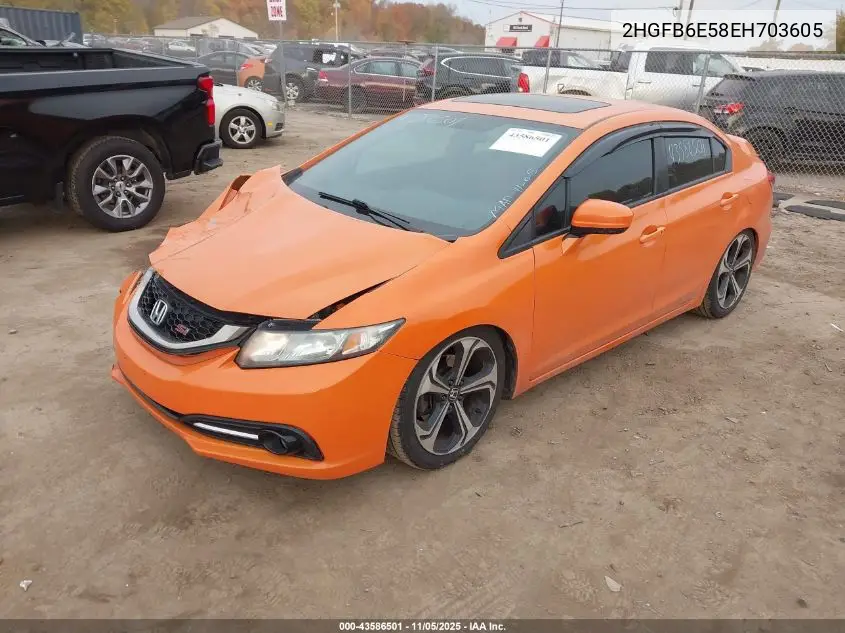 2HGFB6E58EH703605 2014 Honda Civic Si