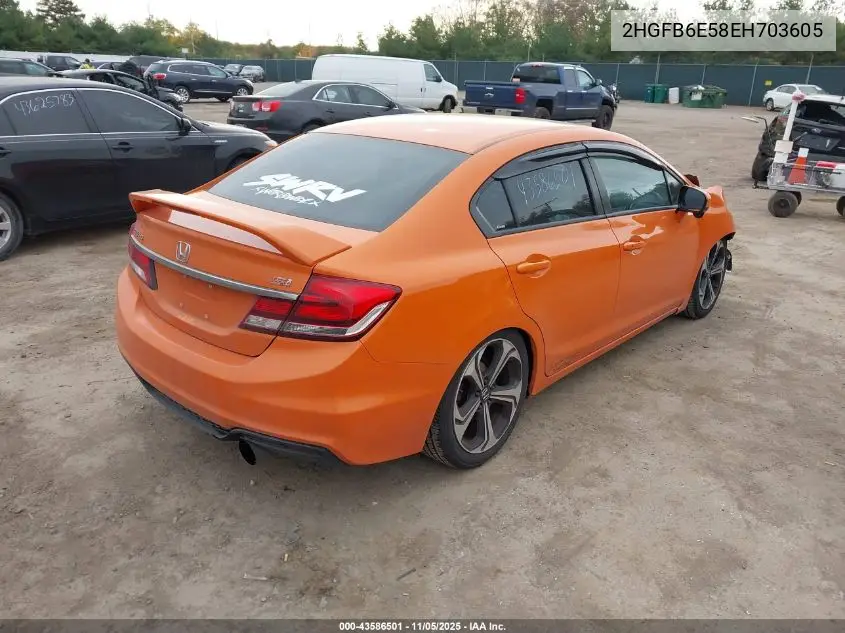 2HGFB6E58EH703605 2014 Honda Civic Si