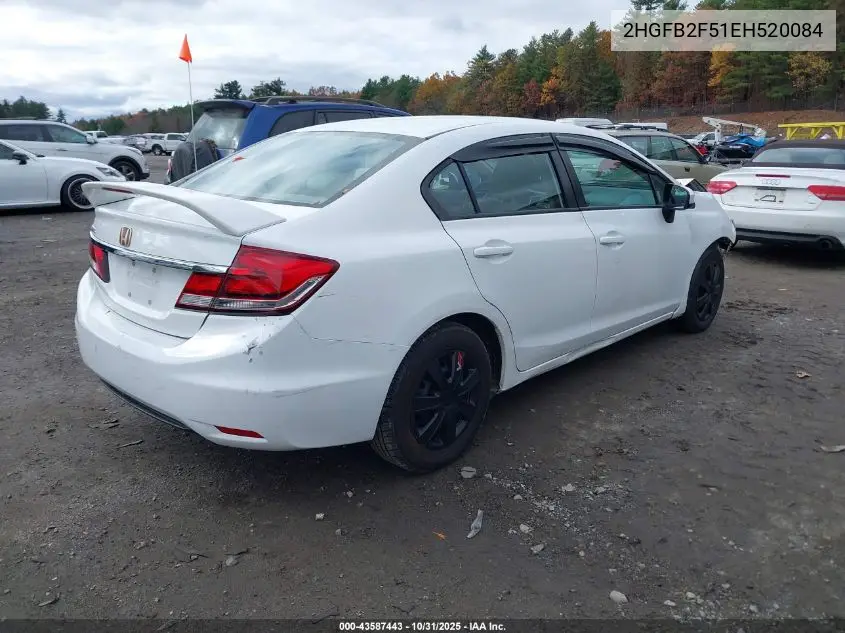 2HGFB2F51EH520084 2014 Honda Civic Lx