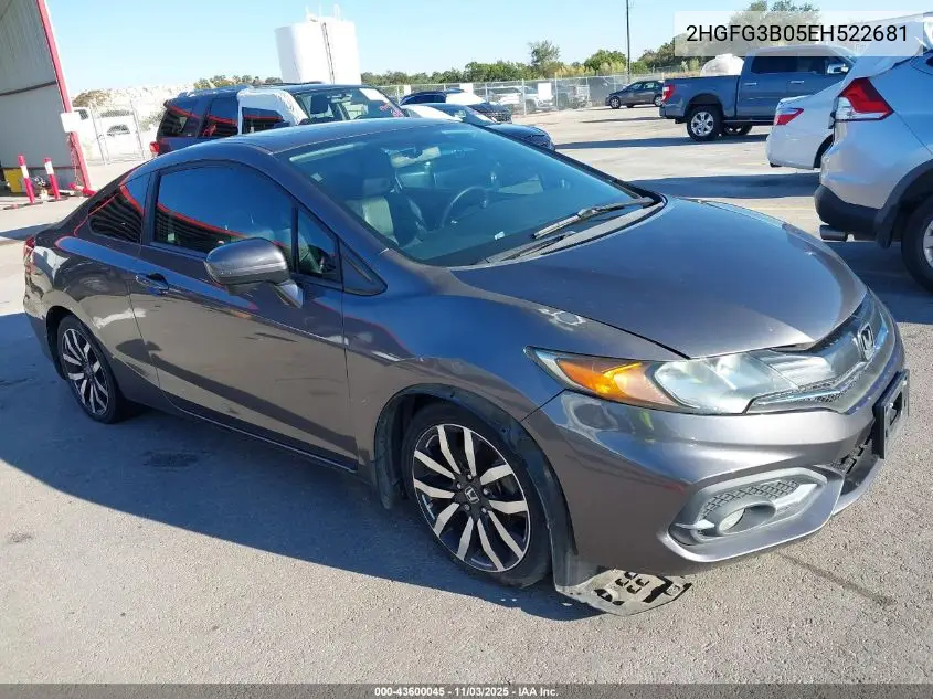 2HGFG3B05EH522681 2014 Honda Civic Ex-L