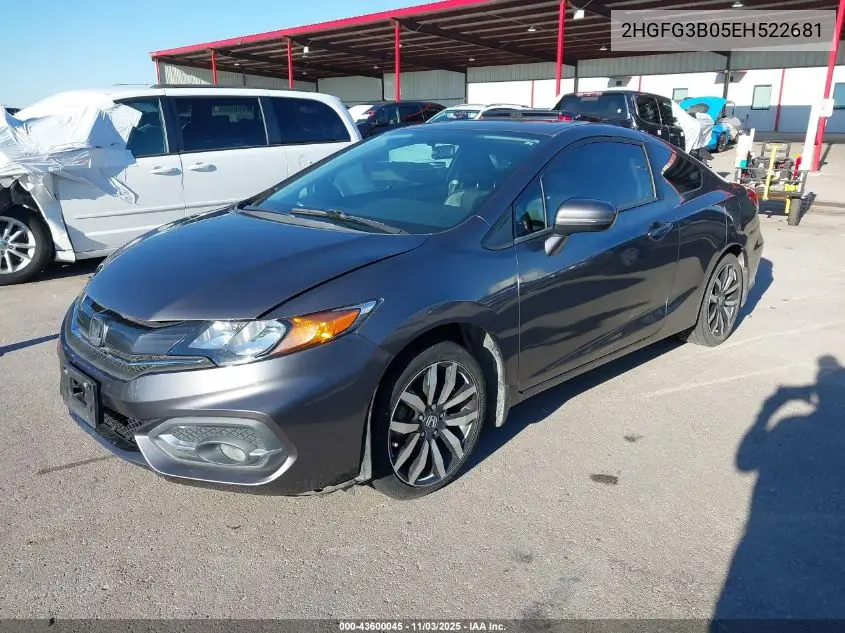 2HGFG3B05EH522681 2014 Honda Civic Ex-L