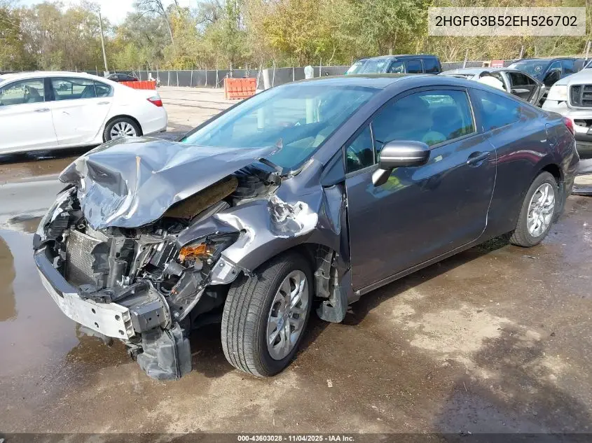 2HGFG3B52EH526702 2014 Honda Civic Lx