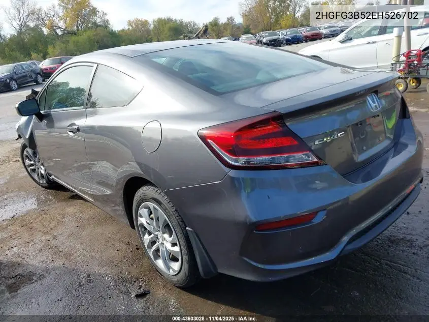 2HGFG3B52EH526702 2014 Honda Civic Lx