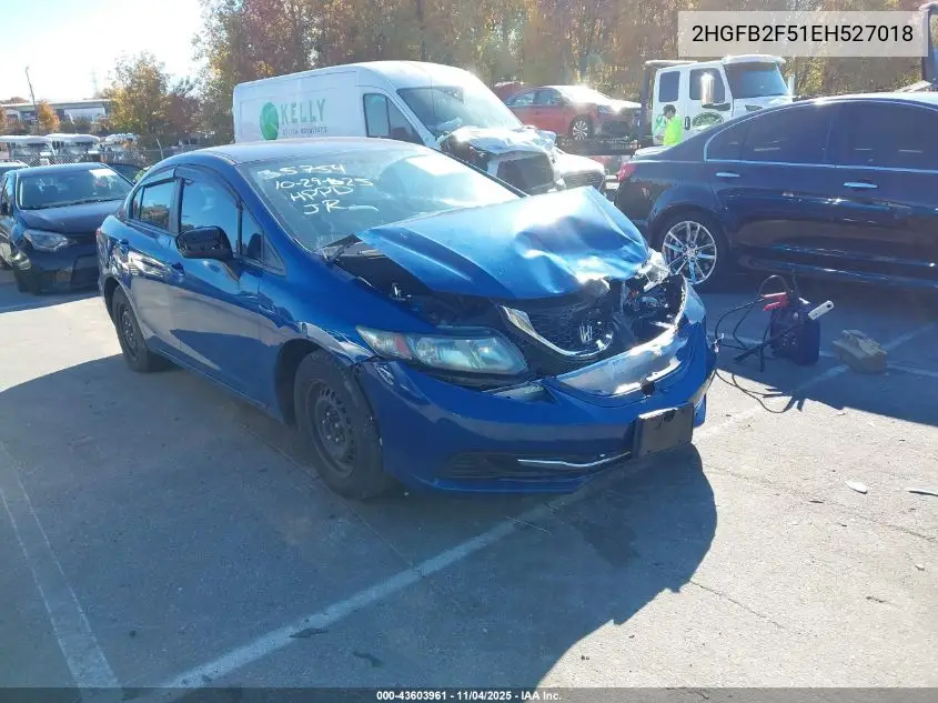 2HGFB2F51EH527018 2014 Honda Civic Lx